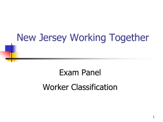 New Jersey Working Together