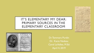 It’s elementary my dear: primary sources in the elementary classroom