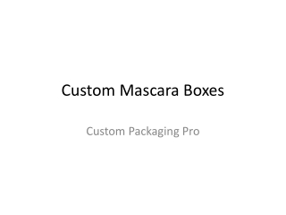 Custom Mascara Boxes