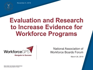 Evaluation and Research to Increase Evidence for Workforce Programs