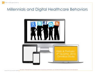 Millennials and Digital Healthcare Behaviors