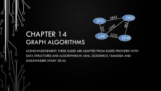 Chapter 14 Graph Algorithms