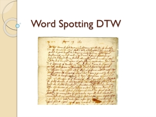 Word Spotting DTW