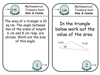 Mathematical Treasure-hunt: Sine &amp; Cosine