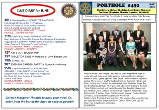CLUB DIARY for JUNE