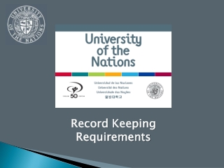 Record Keeping Requirements