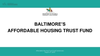 Affordable Housing Trust Fund Commission August 27, 2019