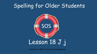 Spelling for Older Students