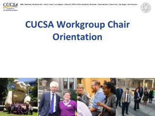 CUCSA Workgroup Chair Orientation