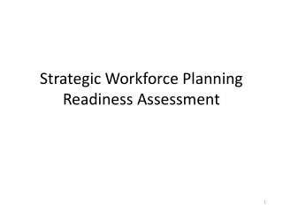 Strategic Workforce Planning Readiness Assessment