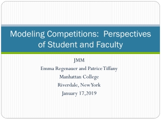 Modeling Competitions: Perspectives of Student and Faculty