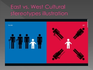 East vs. West Cultural stereotypes illustration