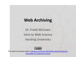 Web Archiving