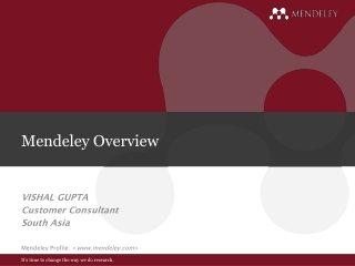 Mendeley Overview
