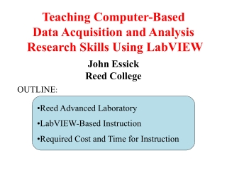 Teaching Computer-Based Data Acquisition and Analysis Research Skills Using LabVIEW