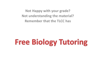 Free Biology Tutoring