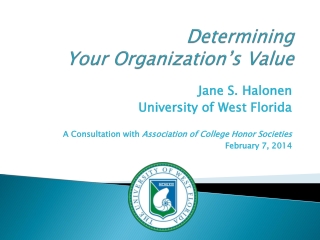 Determining Your Organization’s Value