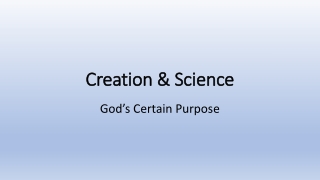 Creation &amp; Science