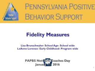 PAPBS Network Coaches Day January 28, 2016