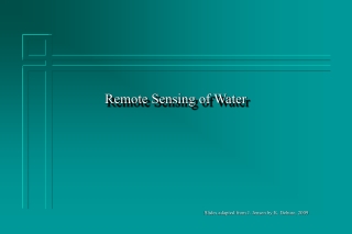 Remote Sensing of Water