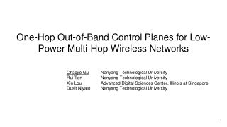 One-Hop Out-of-Band Control Planes for Low-Power Multi-Hop Wireless Networks