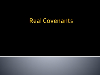 Real Covenants