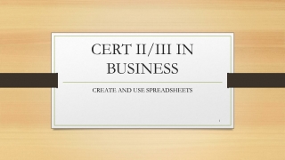 CERT II/III IN BUSINESS