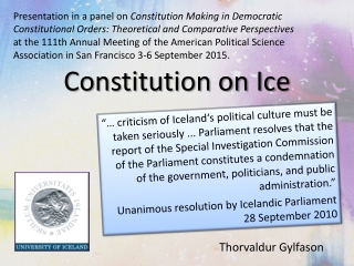 Constitution on Ice