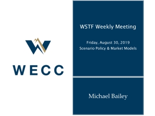 WSTF Weekly Meeting