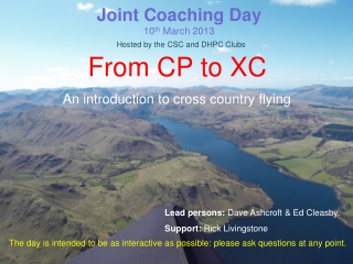 Joint Coaching Day 10 th March 2013