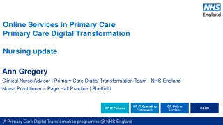 Ann Gregory Clinical Nurse Advisor | Primary Care Digital Transformation Team - NHS England