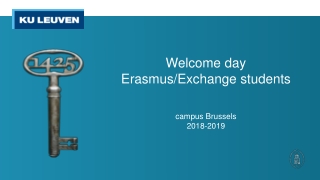 Welcome day Erasmus/Exchange students