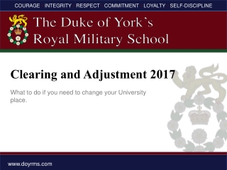 Clearing and Adjustment 2017