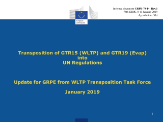 Informal document GRPE-78-14- Rev.1 78th GRPE, 8-11 January 2019 Agenda item 3(b)