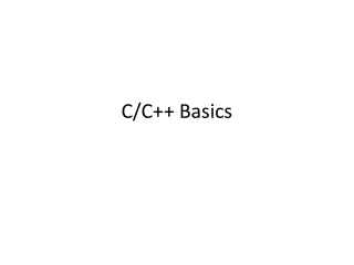 C/C++ Basics