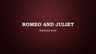 Romeo and juliet