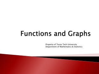 Functions and Graphs