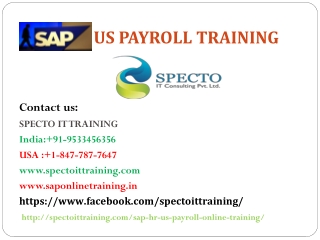 SAP HR US PAYROLL TRAINING