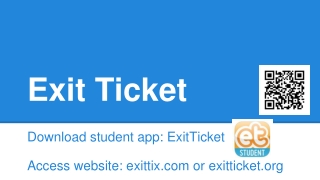 Exit Ticket