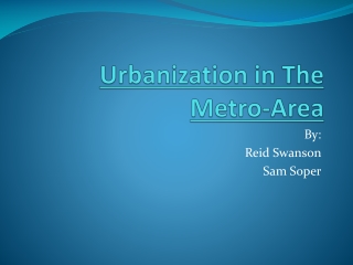 Urbanization in The Metro-Area