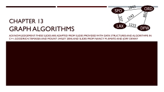 Chapter 13 Graph Algorithms