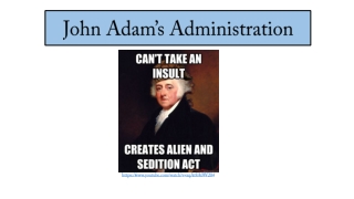 John Adam’s Administration