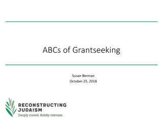 ABCs of Grantseeking