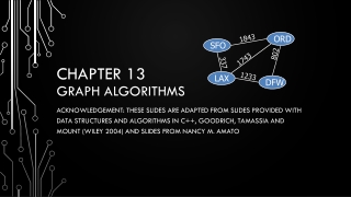 Chapter 13 Graph Algorithms