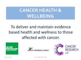 CANCER HEALTH &amp; WELLBEING