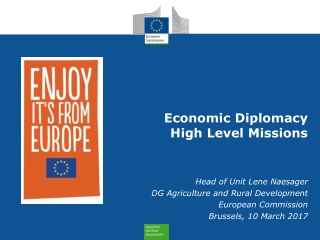 Economic Diplomacy High L evel Missions