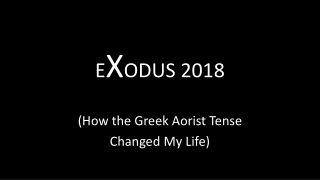 E X ODUS 2018