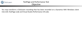 TestPage and Performance Test