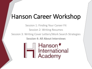 Hanson Career Workshop