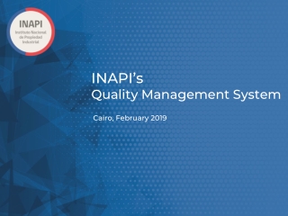 INAPI’s Quality Management System